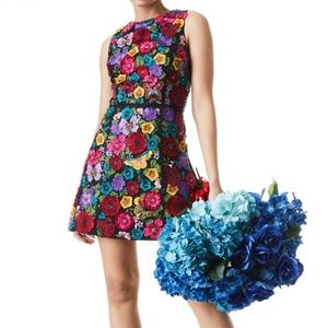 Alice + Olivia Lindsey Embellished A-Line Dress